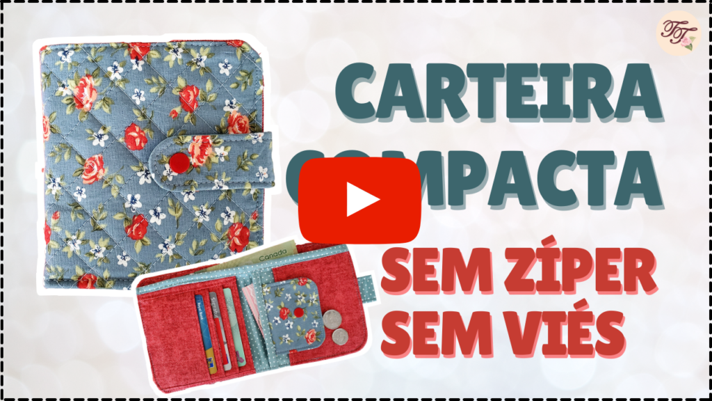 carteira compacta sem zíper e sem viés