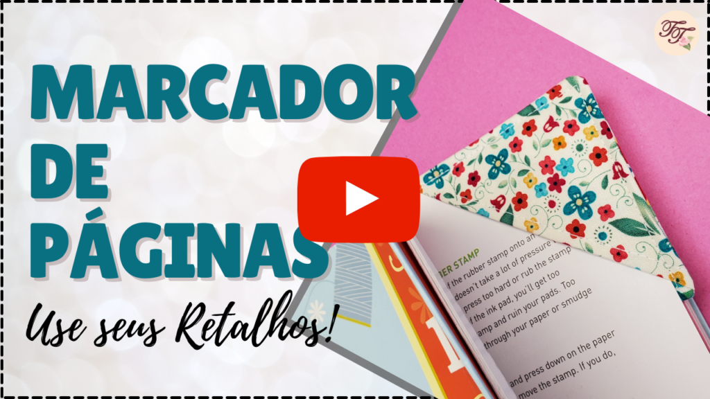 marcador de livros com retalhos