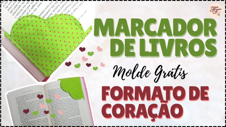 Tutorial de Costura: Marcador de Livros Coração