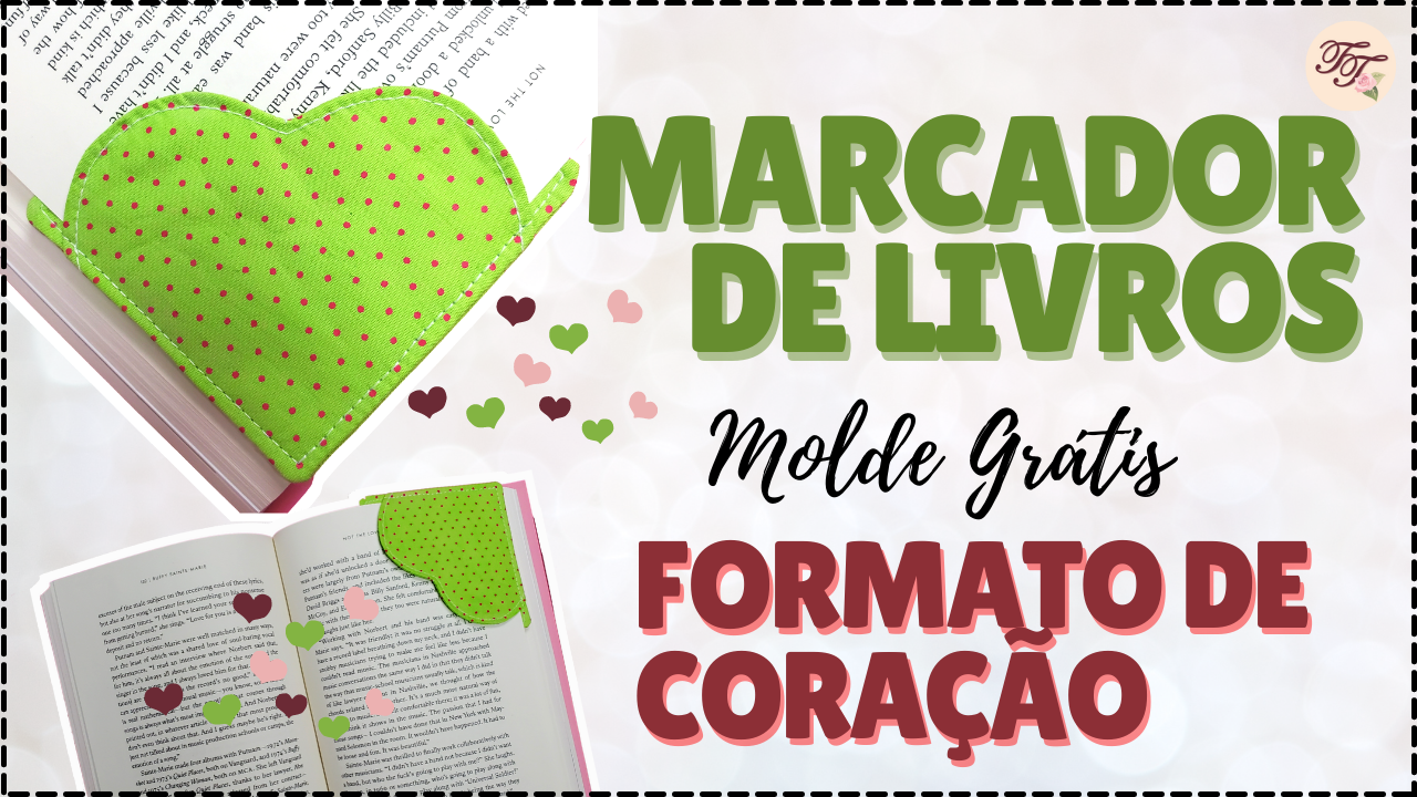 Tutorial de Costura: Marcador de Livros Coração